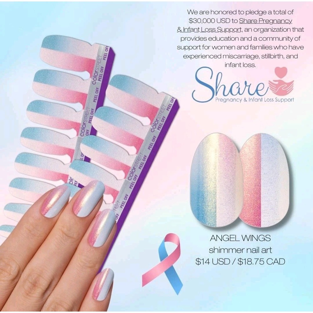 Color Street Nail Polish Strips ANGEL WINGS Holographic Glitter Retired